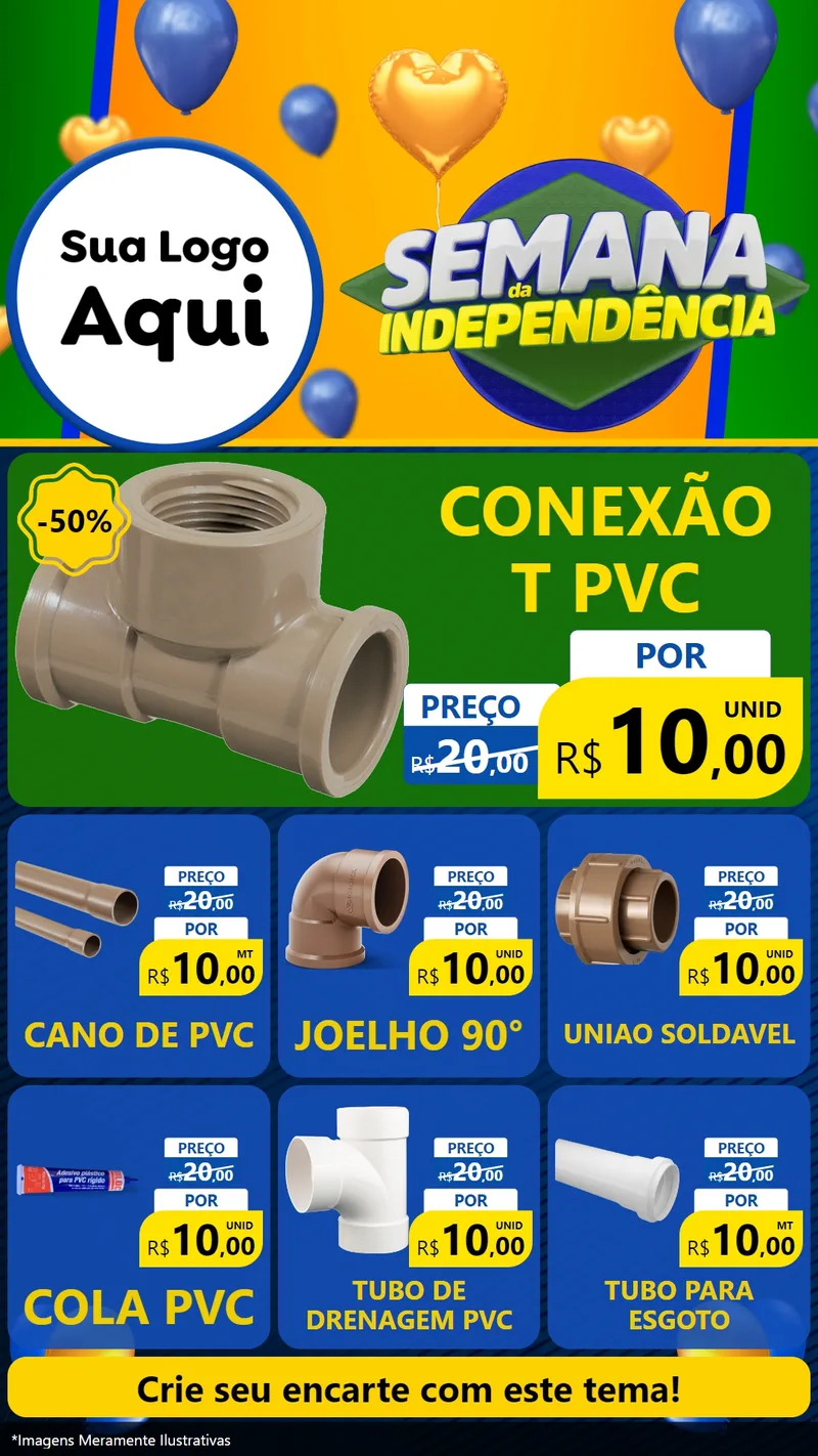 Modelo de Rede Social para Stories com o tema Semana da Independência para Tubos e conexões