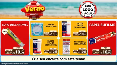 Modelo de TV para TV Horizontal com o tema Verão Imbatível para Embalagens