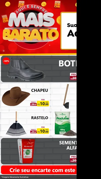 Modelo de TV para TV Vertical com o tema Mais Barato para Agropecuária