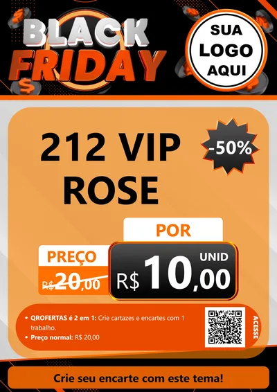 Modelo de Cartaz para Cartaz A4 Vertical com o tema Black Friday para Perfumes