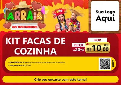 Modelo de Cartaz para Cartaz A4 Horizontal com o tema Arraiá Dos Apaixonados - Junina para Utilidades Domésticas