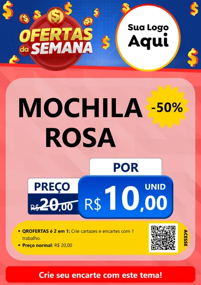 Modelo de Cartaz para Cartaz A4 Vertical com o tema Ofertas Da Semana para Papelaria