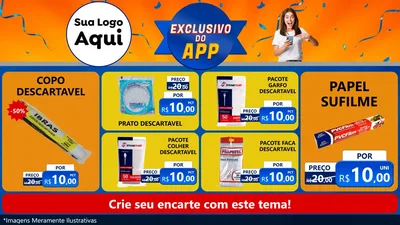 Modelo de TV para TV Horizontal com o tema Exclusivo do Aplicativo para Embalagens