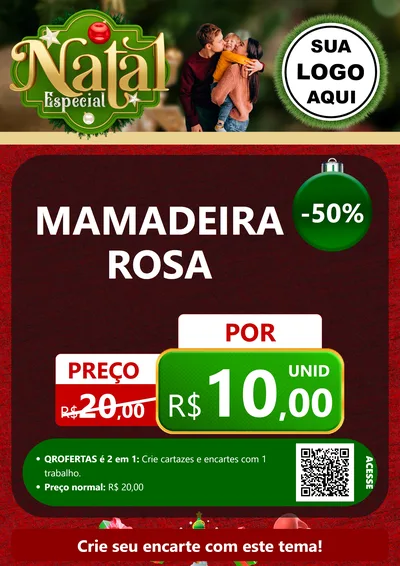 Modelo de Cartaz para Cartaz A4 Vertical com o tema Natal Especial para Bebês