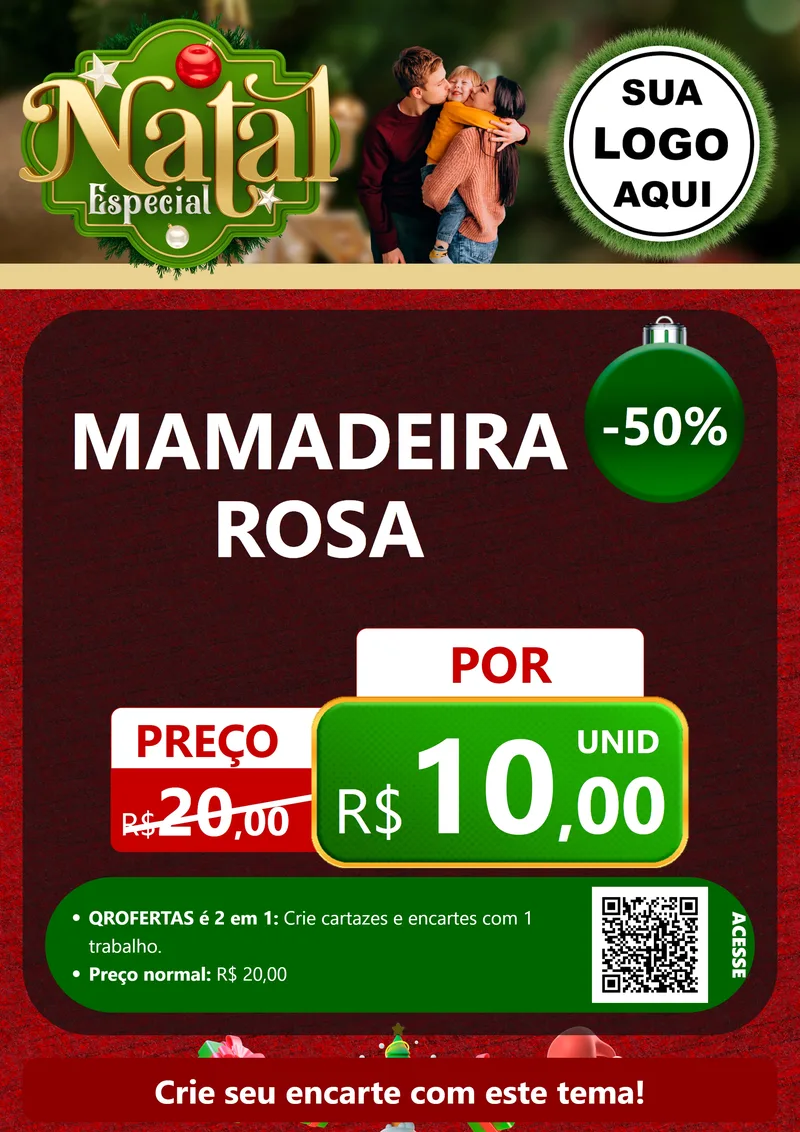 Modelo de Cartaz para Cartaz A4 Vertical com o tema Natal Especial para Bebês