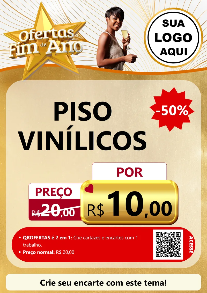 Modelo de Cartaz para Cartaz A4 Vertical com o tema Ofertas Fim de Ano para Material para Construção