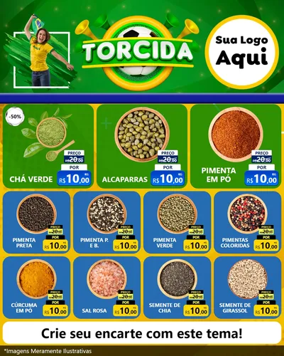 Modelo de Rede Social para Feed Instagram com o tema Torcida para Produtos Naturais