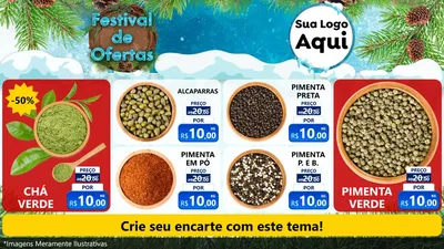Modelo de TV para TV Horizontal com o tema Festival de Ofertas - Inverno para Produtos Naturais