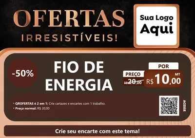 Modelo de Cartaz para Cartaz A4 Horizontal com o tema Ofertas Irresistíveis! para Materiais Elétricos