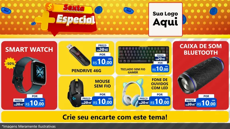 Modelo de TV para TV Horizontal com o tema Sexta Mais Especial para Informática