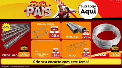 Modelo de TV para TV Horizontal com o tema Semana Dos Pais para Ferragens