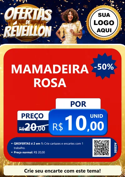 Modelo de Cartaz para Cartaz A4 Vertical com o tema Ofertas de Réveillon para Bebês