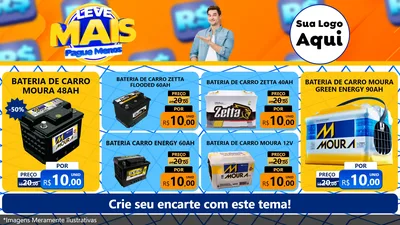 Modelo de TV para TV Horizontal com o tema Leve Mais, Pague Menos para Baterias Elétricas