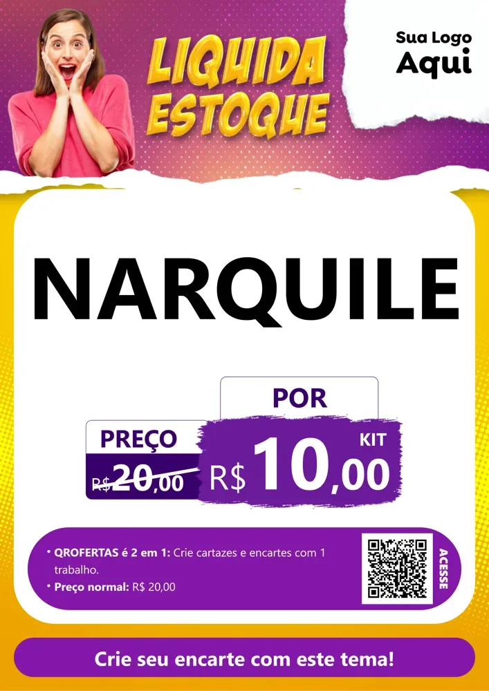 Modelo de Cartaz para Cartaz A4 Vertical com o tema Liquida estoque para Tabacaria
