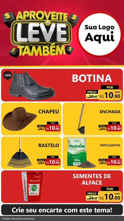 Modelo de TV para TV Vertical com o tema Aproveite e Leve Também para Agropecuária