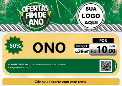 Modelo de Cartaz para Cartaz A4 Horizontal com o tema Ofertas Fim de Ano para Óticas