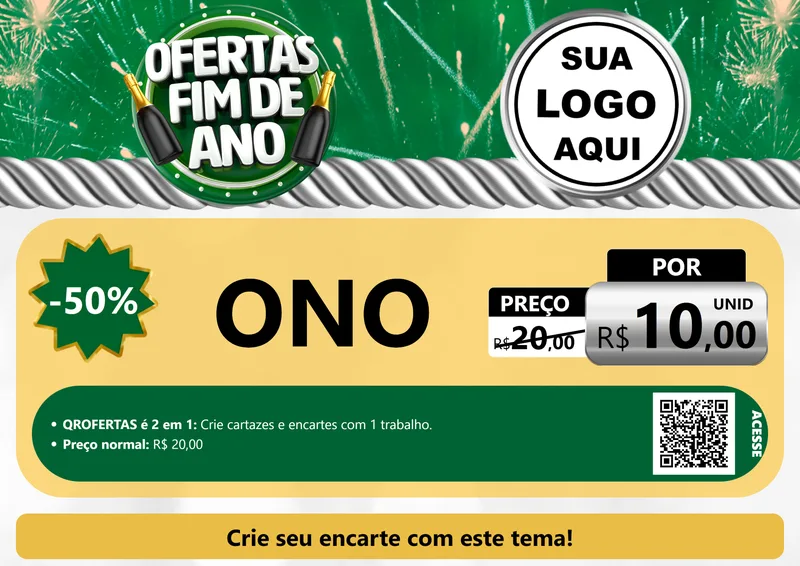 Modelo de Cartaz para Cartaz A4 Horizontal com o tema Ofertas Fim de Ano para Óticas