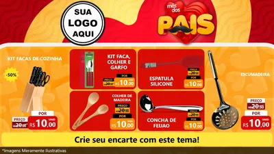 Modelo de TV para TV Horizontal com o tema Mês Dos Pais para Utilidades Domésticas