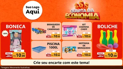 Modelo de TV para TV Horizontal com o tema Quarta da Economia para Brinquedos