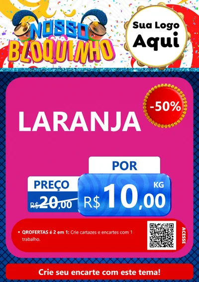 Modelo de Cartaz para Cartaz A4 Vertical com o tema Nosso Bloquinho para Hortifrúti
