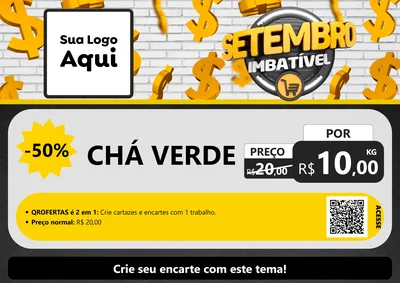 Modelo de Cartaz para Cartaz A4 Horizontal com o tema Setembro Imbatível para Produtos Naturais