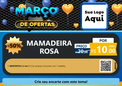 Modelo de Cartaz para Cartaz A4 Horizontal com o tema Março de Ofertas para Bebês