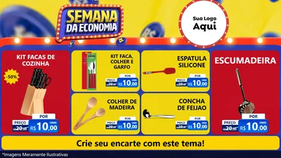 Modelo de TV para TV Horizontal com o tema Semana da Economia para Utilidades Domésticas