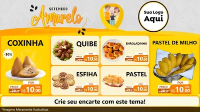 Modelo de TV para TV Horizontal com o tema Setembro Amarelo para Salgadaria