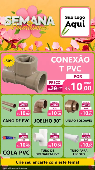 Modelo de Rede Social para Stories com o tema Semana da Primavera para Tubos e conexões