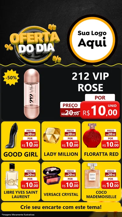 Modelo de Rede Social para Stories com o tema Oferta Do Dia para Perfumes