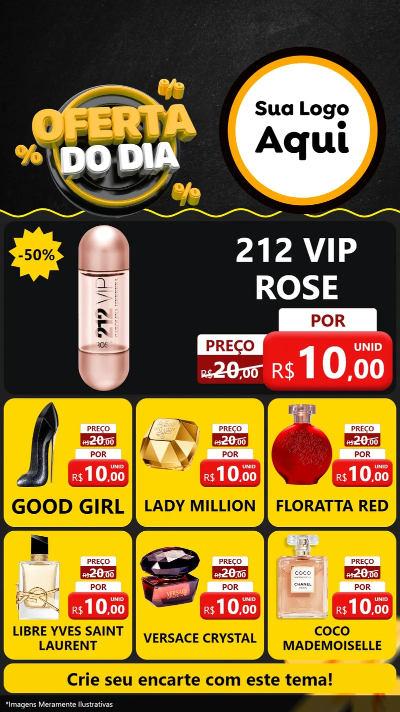 Modelo de Rede Social para Stories com o tema Oferta Do Dia para Perfumes