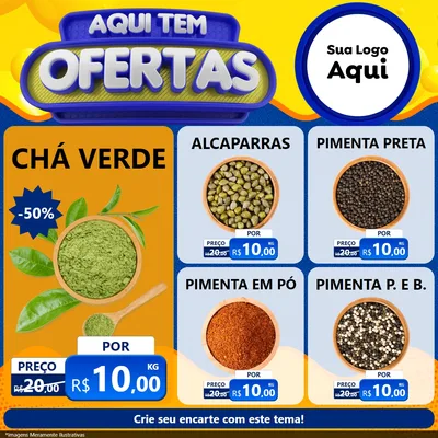 Modelo de Rede Social para Feed Facebook com o tema Aqui Tem Ofertas para Produtos Naturais