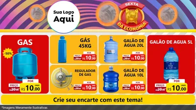 Modelo de TV para TV Horizontal com o tema Sexta da Economia para Água e gás