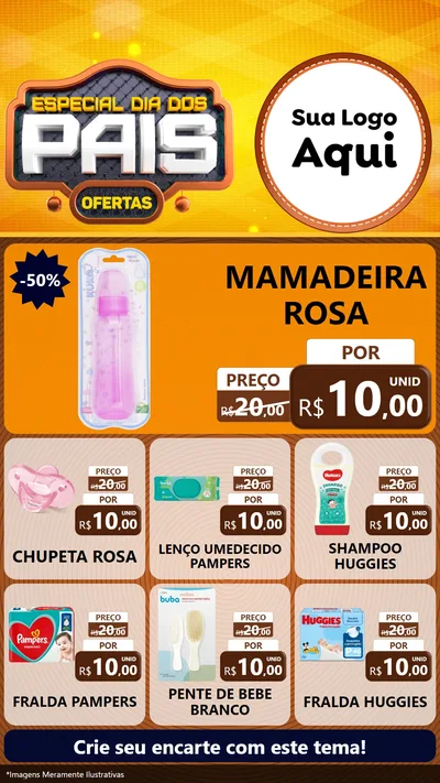 Modelo de Rede Social para Stories com o tema Especial Dia dos Pais para Bebês