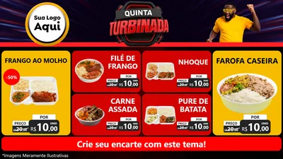 Modelo de TV para TV Horizontal com o tema Quinta Turbinada para Restaurante