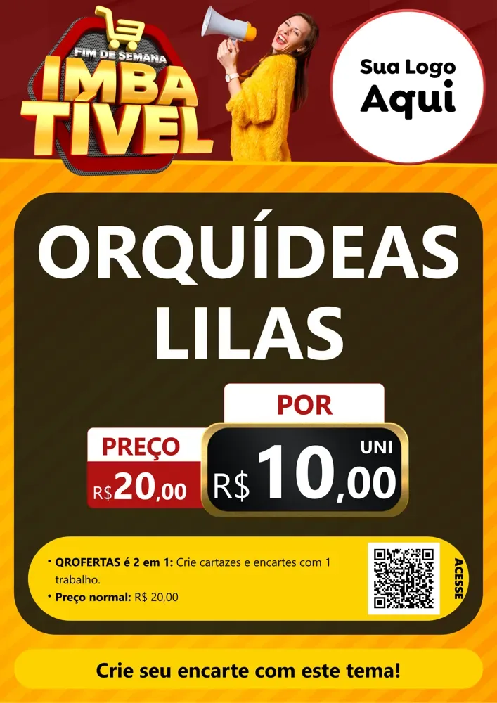 Modelo de Cartaz para Cartaz A4 Vertical com o tema Fim de Semana Imbatível para Floricultura e jardim