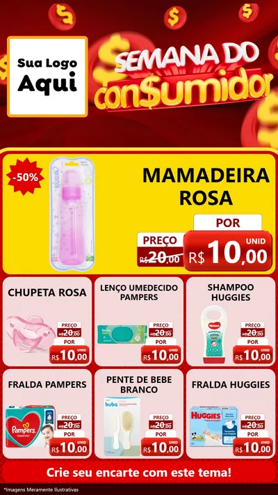 Modelo de Rede Social para Stories com o tema Semana do Consumidor para Bebês