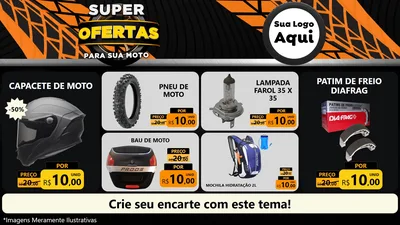 Modelo de TV para TV Horizontal com o tema Super Ofertas Para Sua Moto para Moto peças