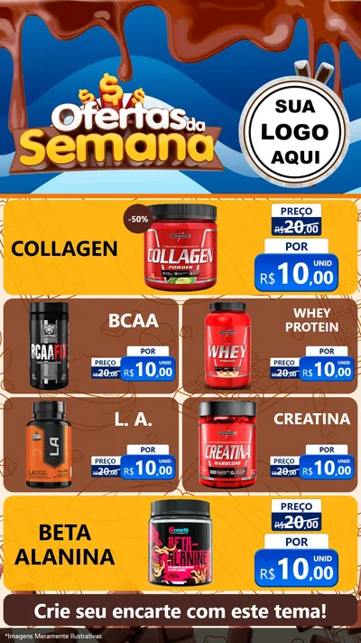 Modelo de TV para TV Vertical com o tema Ofertas da Semana - Páscoa para Suplementos alimentares