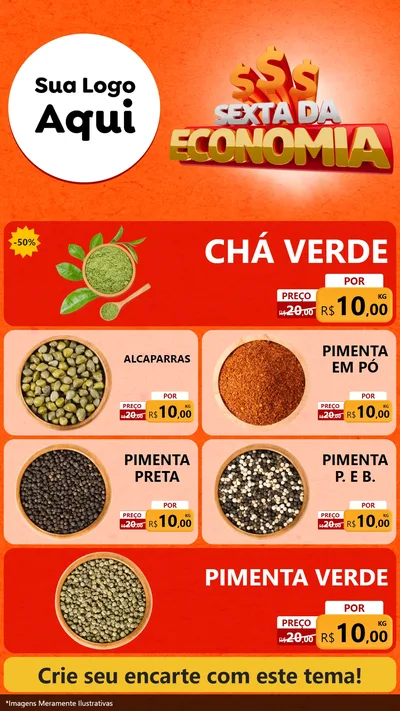 Modelo de TV para TV Vertical com o tema Sexta da Economia para Produtos Naturais