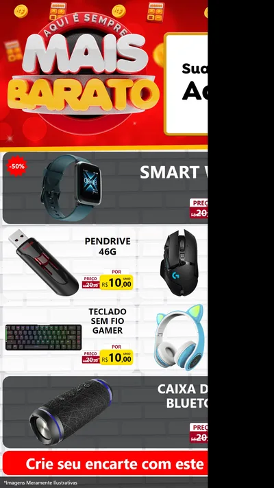 Modelo de TV para TV Vertical com o tema Mais Barato para Informática