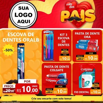 Modelo de Rede Social para Feed Facebook com o tema Mês Dos Pais para Higiene Pessoal
