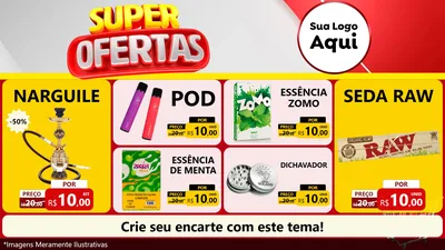 Modelo de TV para TV Horizontal com o tema Super Ofertas para Tabacaria