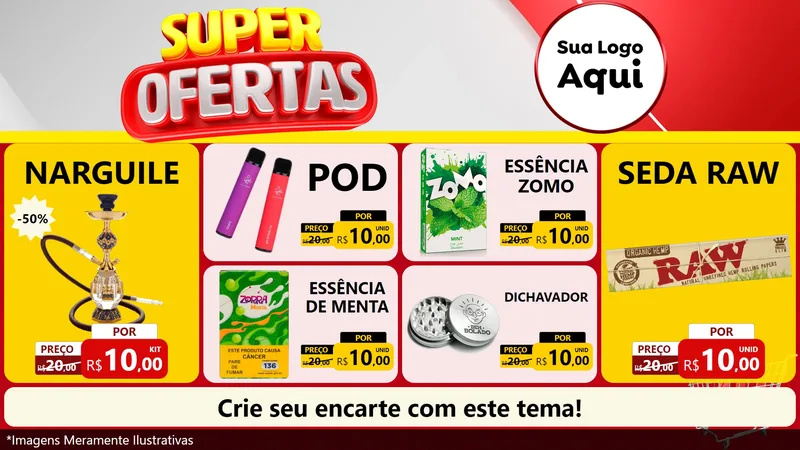 Modelo de TV para TV Horizontal com o tema Super Ofertas para Tabacaria