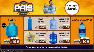 Modelo de TV para TV Horizontal com o tema Especial Dia dos Pais para Água e gás