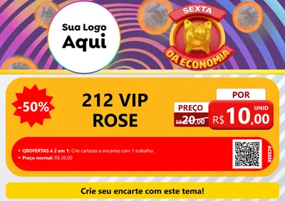 Modelo de Cartaz para Cartaz A4 Horizontal com o tema Sexta da Economia para Perfumes