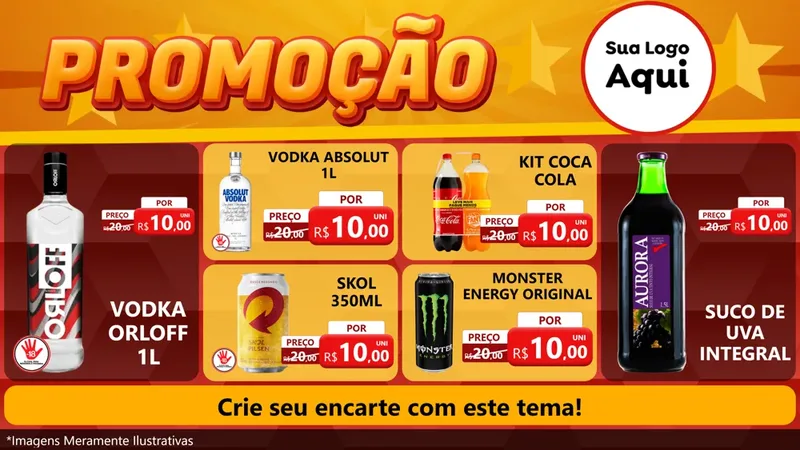 Modelo de TV para TV Horizontal com o tema Promoção para Distribuidora de bebidas
