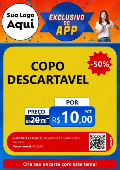 Modelo de Cartaz para Cartaz A4 Vertical com o tema Exclusivo do Aplicativo para Embalagens