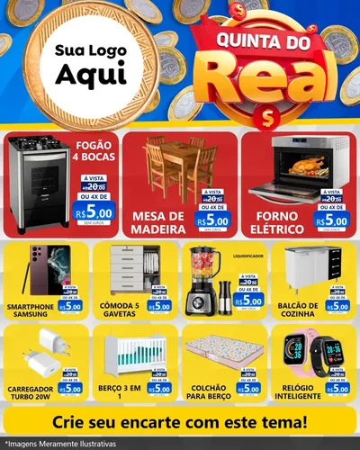 Modelo de Rede Social para Feed Instagram com o tema Quinta do Real para Móveis e Eletro
