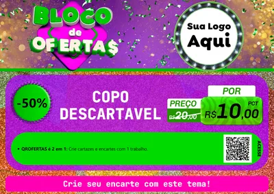Modelo de Cartaz para Cartaz A4 Horizontal com o tema Bloco de Ofertas para Embalagens